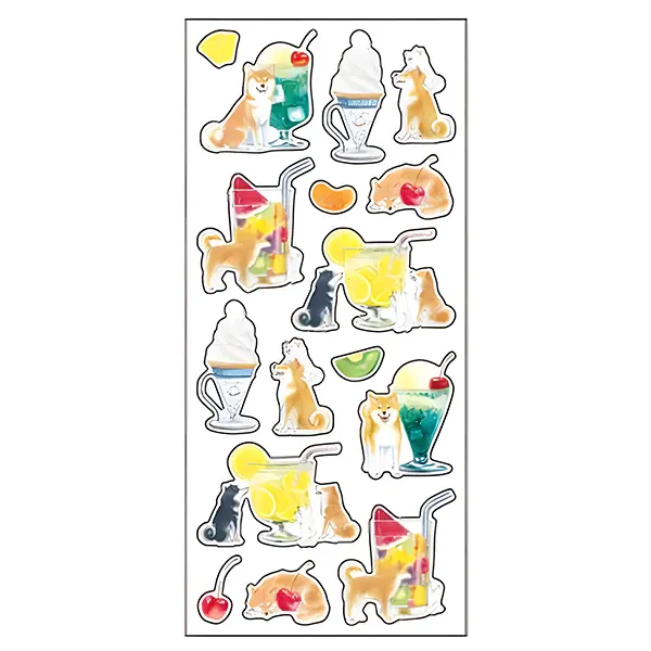 Stickers Summer Shiba - Drinks